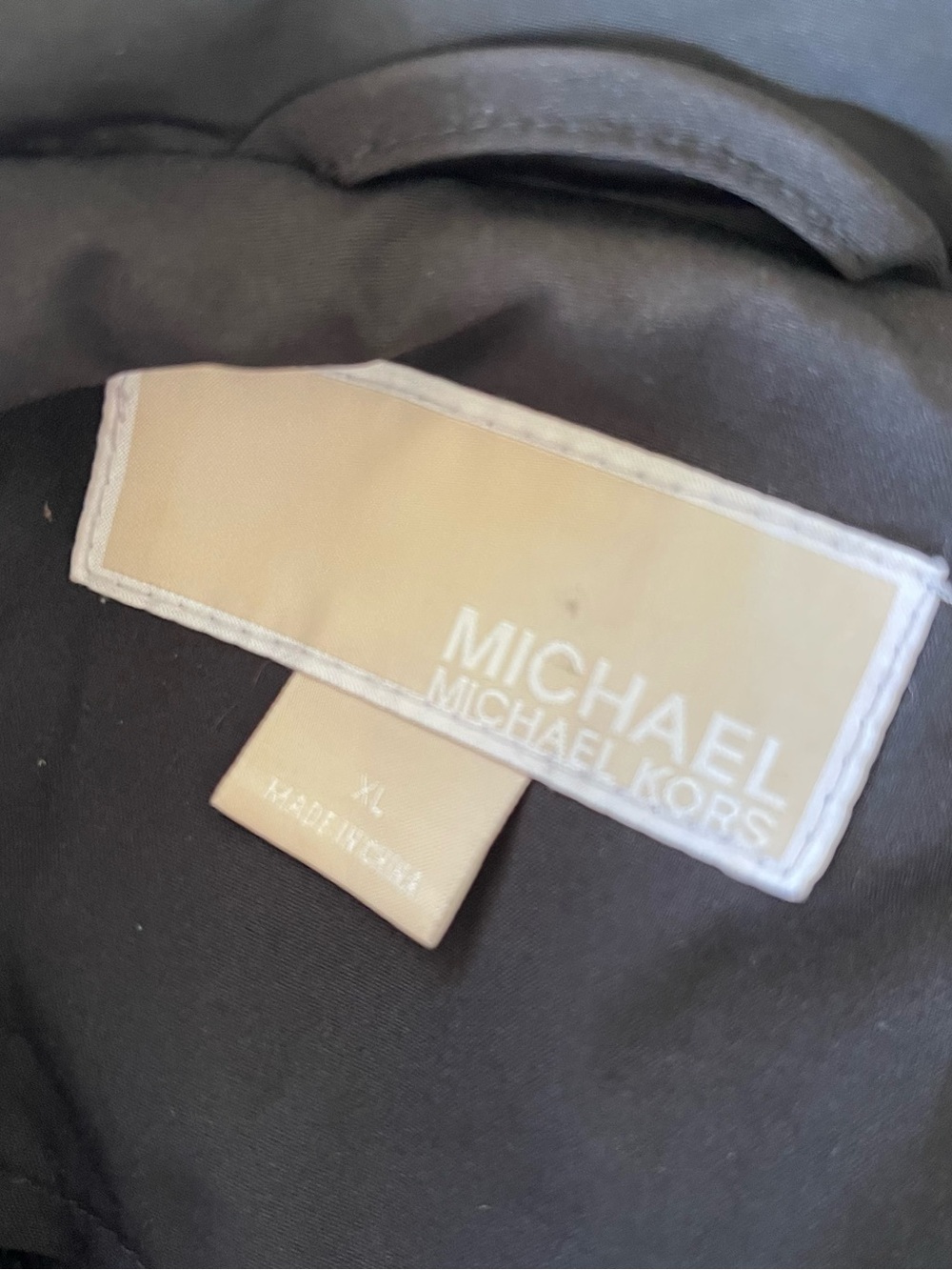 Michael Kors Women's Black Quilted Hooded Utility Jacket Gold Hardware Size XL - Picture 2 of 9
